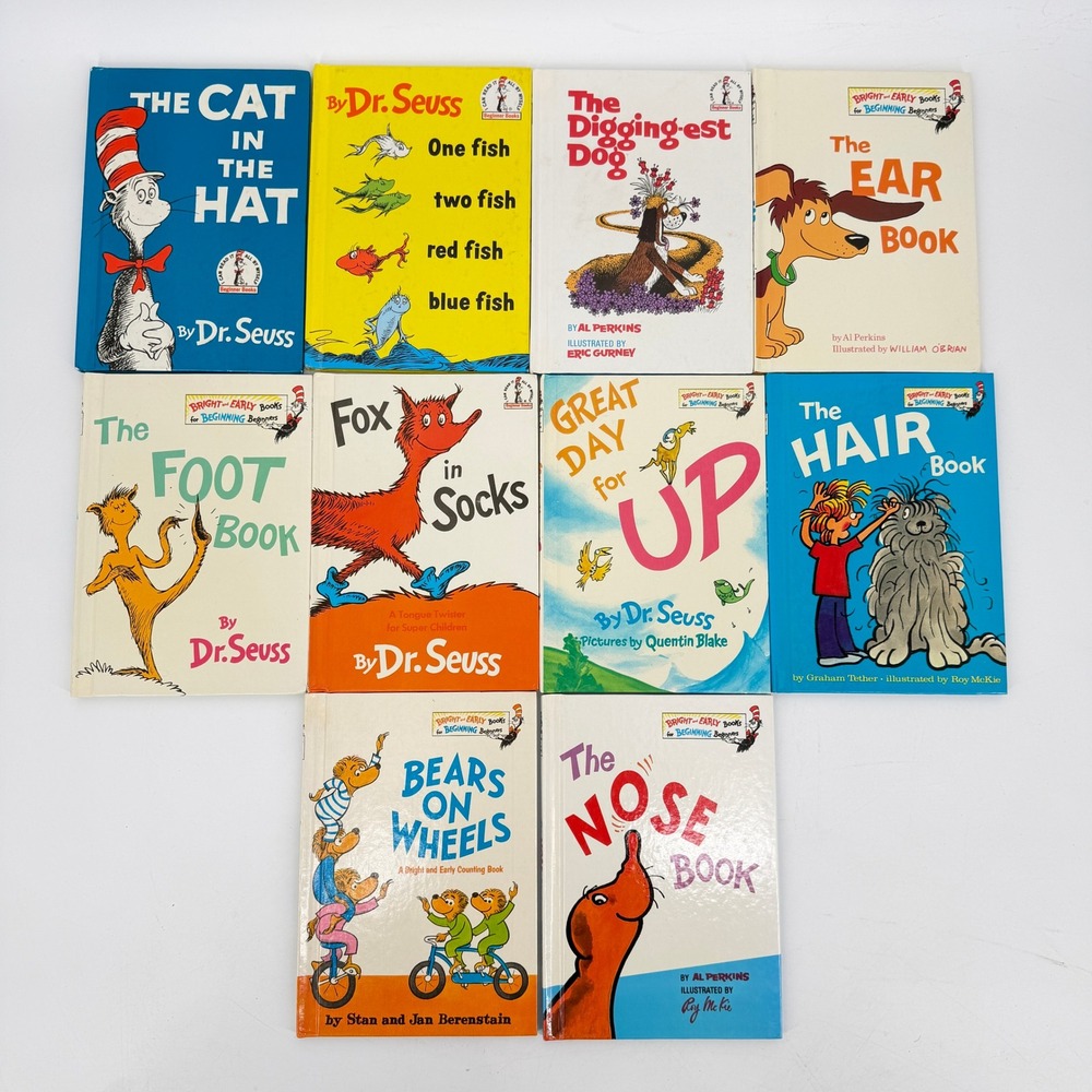 Lot 10 Dr. Seuss Bright &‎ Early Beginner Books Hardcover